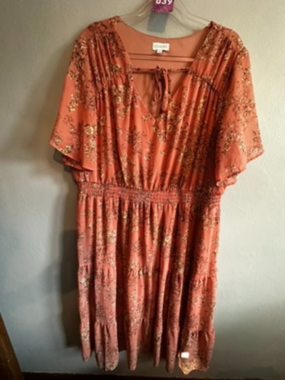 Luxology Dress Rose Pink Floral - Size 3x
